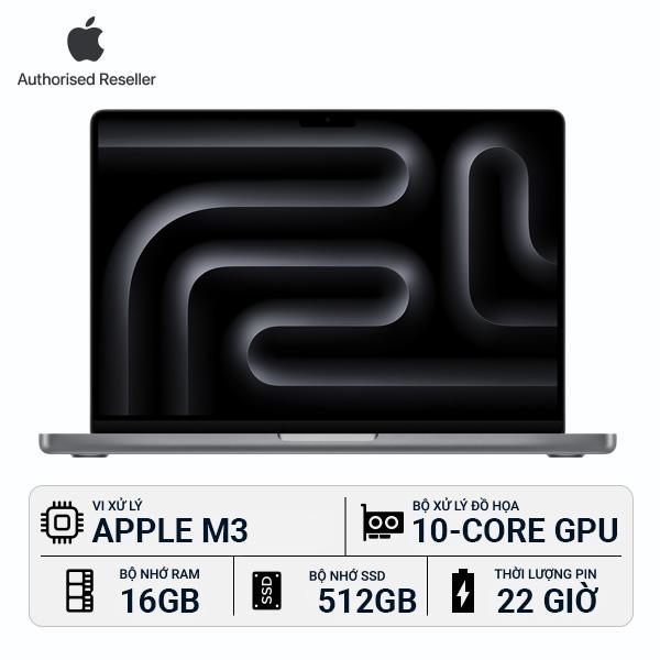 MacBook Pro M3 14 inch 16GB/512GB Chính Hãng