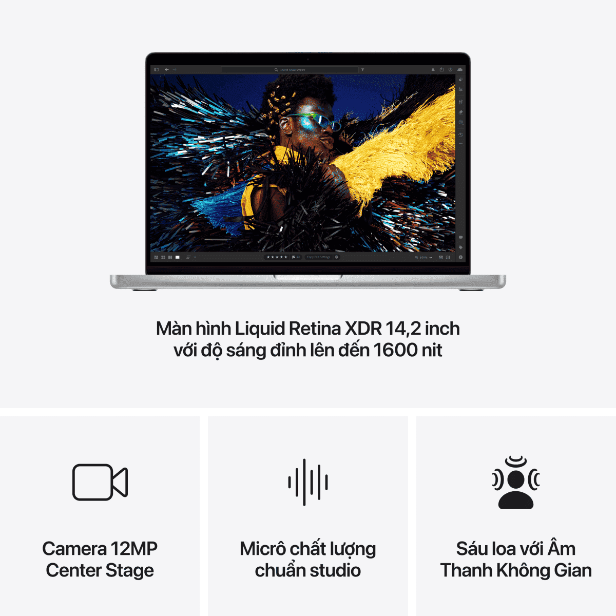 MacBook Pro 2024 14-inch M4 10‑core CPU | 10‑core GPU 24GB/1TB Chính Hãng