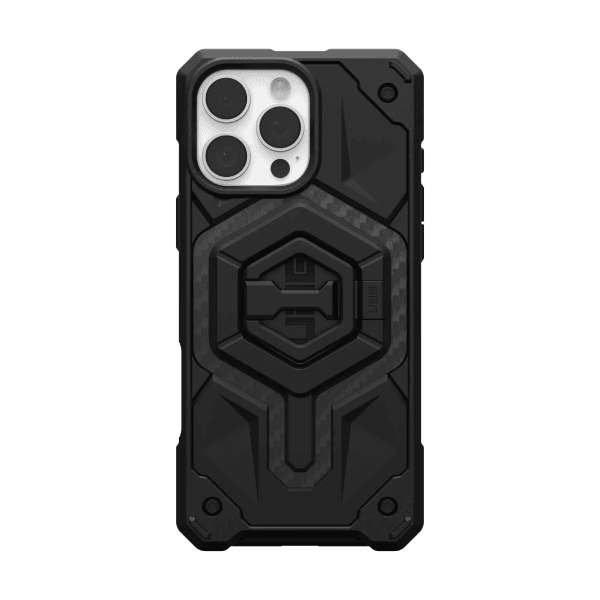 Ốp lưng iPhone 16 Pro Max UAG Monarch Pro Carbon Fiber + Black Ring Stand