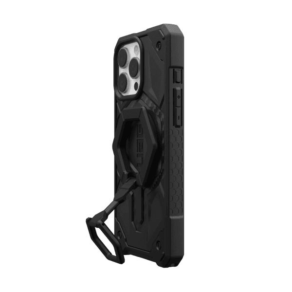 Ốp lưng iPhone 16 Pro Max UAG Monarch Pro Carbon Fiber + Black Ring Stand