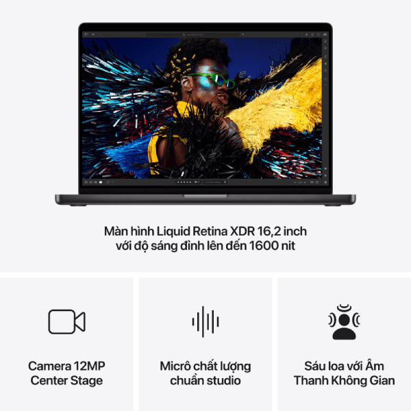 MacBook Pro 2024 16-inch M4 Max 14‑Core CPU | 32‑Core GPU 36GB/1TB Chính Hãng