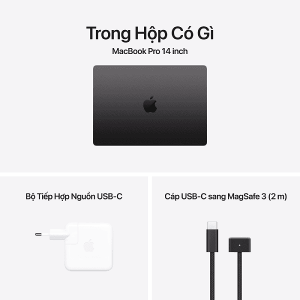 MacBook Pro 2024 14-inch M4 Pro 12‑Core CPU | 16‑Core GPU 24GB/512GB Chính Hãng