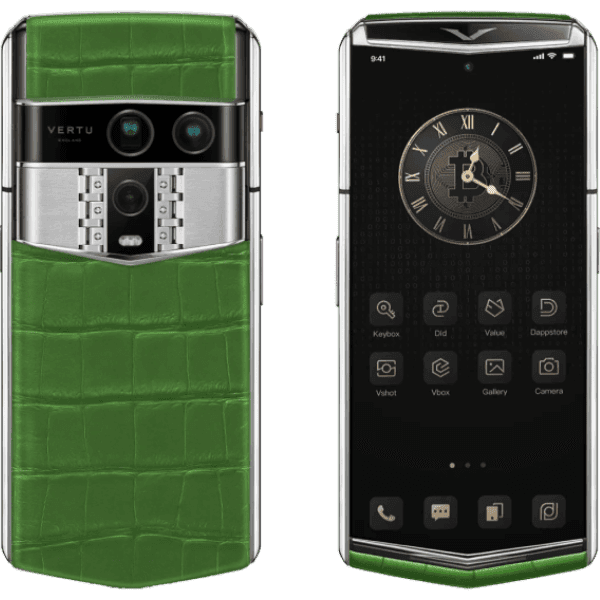 Vertu Agent Q Silver Advanced Set Bamboo Green Alli 1TB