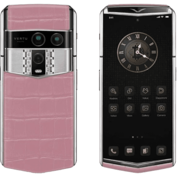 Vertu Agent Q Silver Advanced Set Sakura Pink Alli 1TB