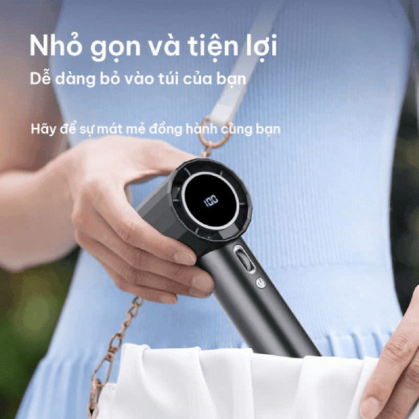 Quạt mini VEECO dùng pin sạc GS5