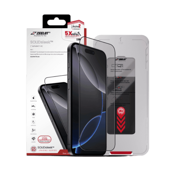 Dán kính cường lực iPhone 17 Pro Zeelot SOLIDSleek 2.5D (180°) Chống nhìn trộm