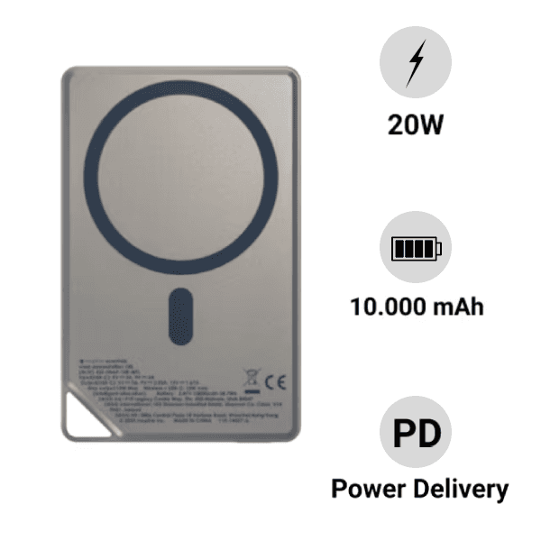 Pin sạc dự phòng Mophie Essentials Snap+ 10.000mAh Metallic