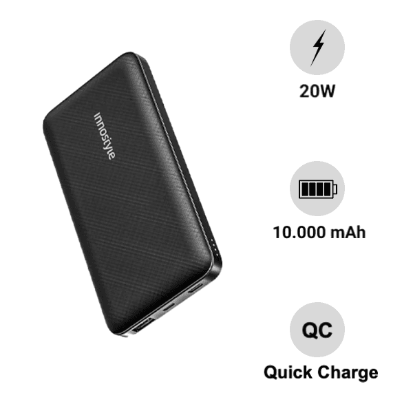 Pin sạc dự phòng Innostyle Powermax 10000mAh PD/QC3.0 20W IP20PD