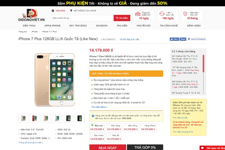 iPhone SE 32GB Quốc tế (Like New) – Di Động Việt