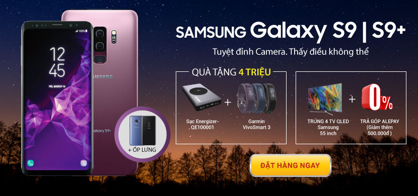 Đặt gạch Galaxy S9|S9 Plus tại Di Động Việt: 300 suất nhận ngay bộ quà ngon 3 món