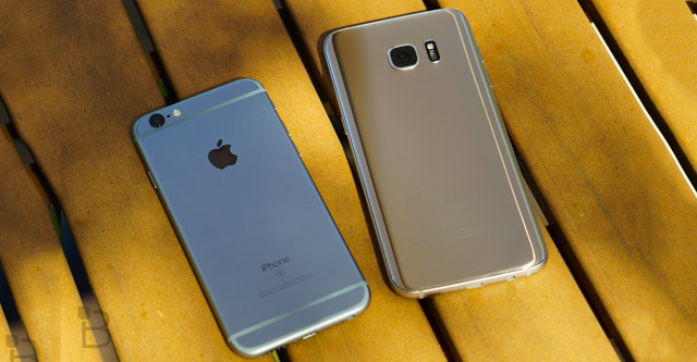 So sánh Galaxy S7 Edge 64GB Hàn và iPhone 6S 64GB quốc tế cũ