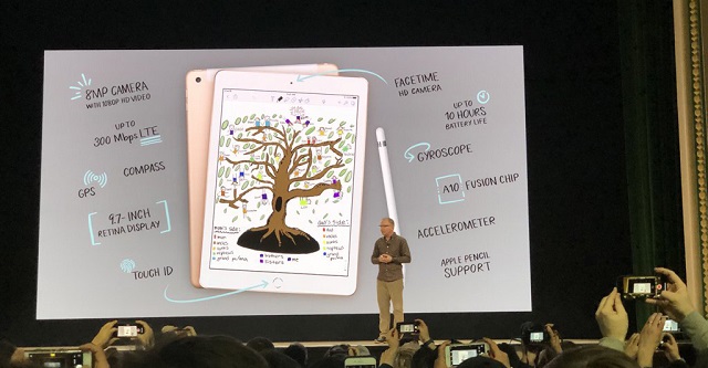 Apple ra mắt iPad 9.7 inch 2018 hỗ trợ Apple Pencil, giá 6,8 triệu