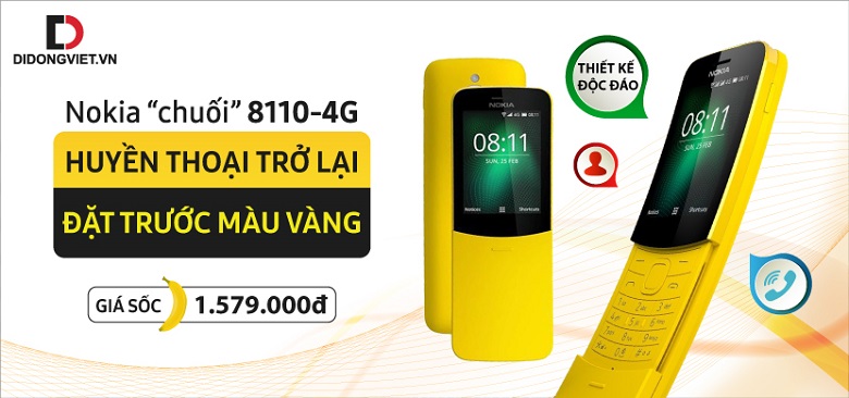 Bạn đang tìm kiếm sự lựa chọn tuyệt vời cho một chiếc điện thoại màu vàng? Nokia 8110 màu vàng sẽ là đáp án cho bạn với thiết kế độc đáo và hiện đại.