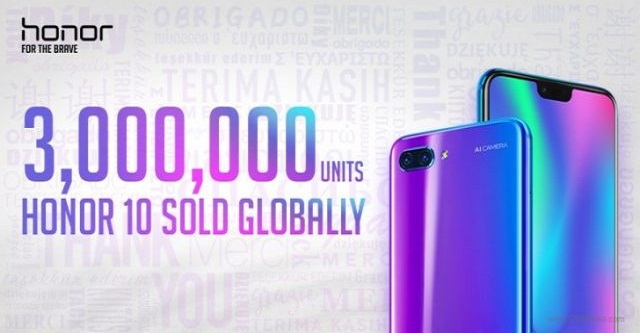 Trên 3 triệu smartphone Honor 10 được bán ra trong vòng chưa đầy hai tháng