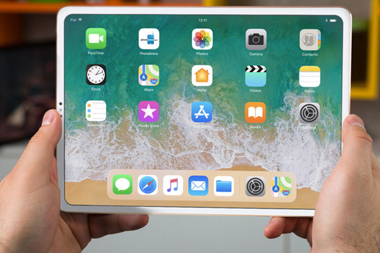 Hinh anh CAD cua iPad Pro 2018 xuat hien mot hinh elip bi an