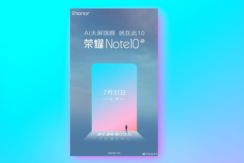 honor note 10 ra mat vao 31 thang 7