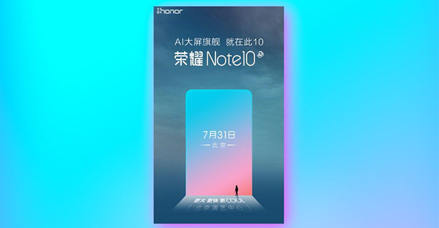 honor note 10 se ra mat vao 31 thang 7