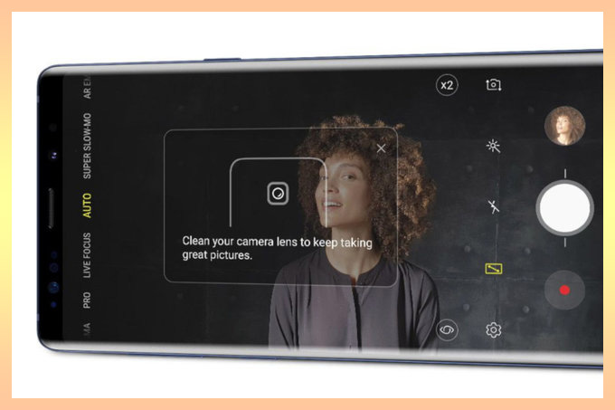 lens smudge tren samsung galaxy note 9