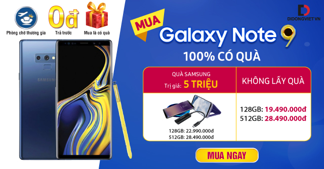 Mua Samsung Galaxy Note 9 giá siêu hấp dẫn chỉ từ 19,49 triệu