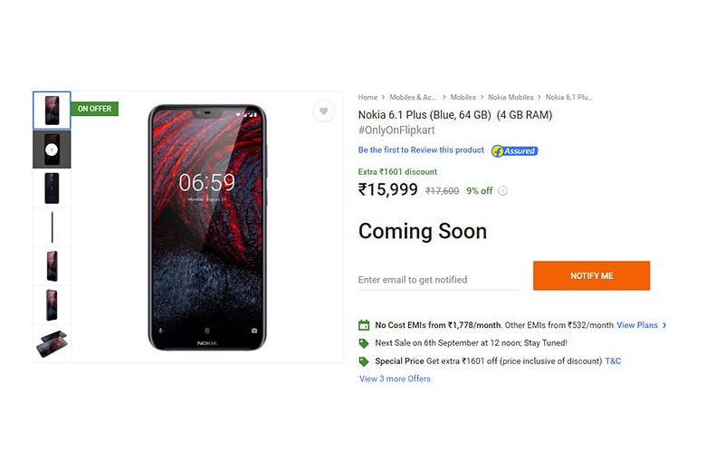 smartphone-nokia-6.1-plus-ban-het-trong-3-phut-flipkart-didongviet