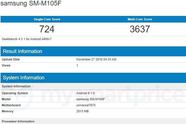 Samsung Galaxy M10 mã SM-M105F giá rẻ