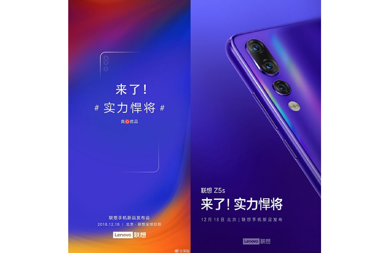 Lenovo Z5s sẽ có 3 camera ở mặt sau, xác nhận lại ngày ra mắt