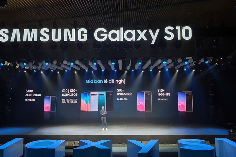 Giá bán lẻ đề nghị của Samsung Galaxy S10