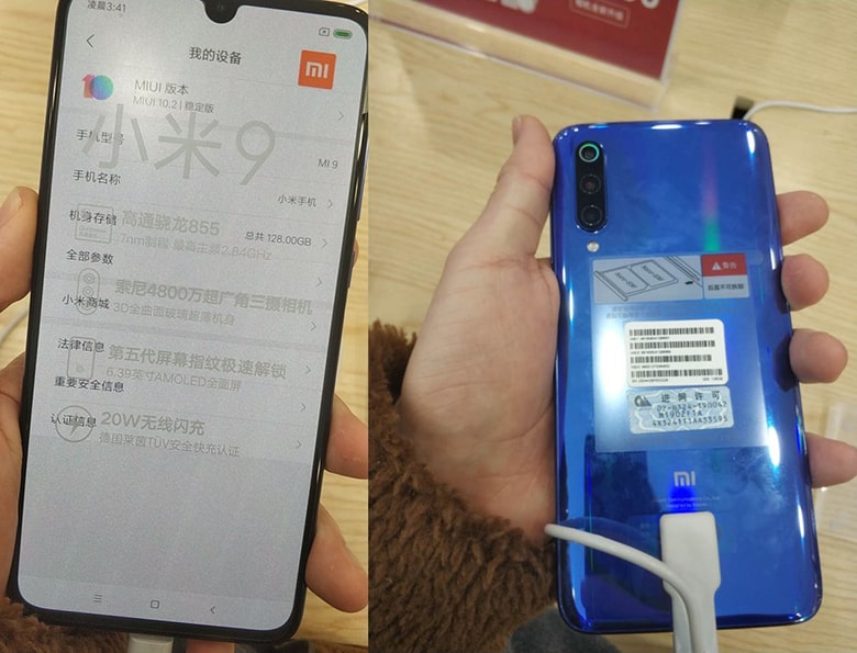 Hình ảnh Xiaomi Mi 9 thực tế trên tay