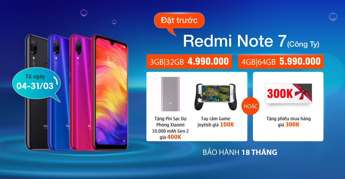 Đặt Trước Xiaomi Redmi Note 7 Giá Từ 4,9 Triệu, Nhận Quà Đến 500K - Công  Nghệ Mới Nhất - Đánh Giá - Tư Vấn Thiết Bị Di Động