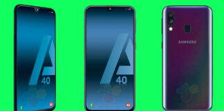 samsung galaxy a40 lộ diện