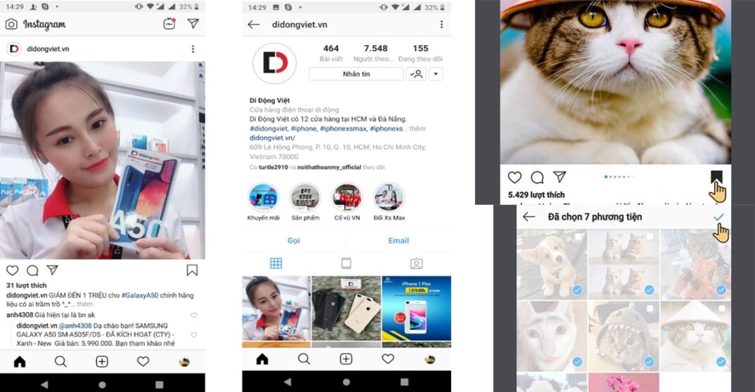 Cách lưu ảnh Instagram trên điện thoại iPhone, Samsung