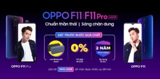 Đặt trước Oppo F11 và Oppo F11 Pro nhièu ưu đãi tại Di Động Việt