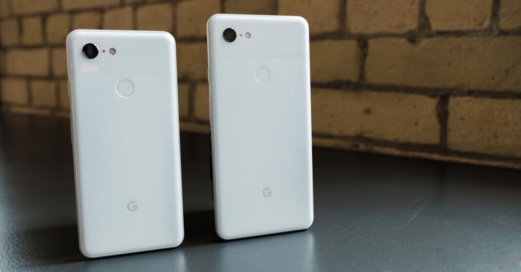 Google Pixel 3a màu tím, nút nguồn vàng