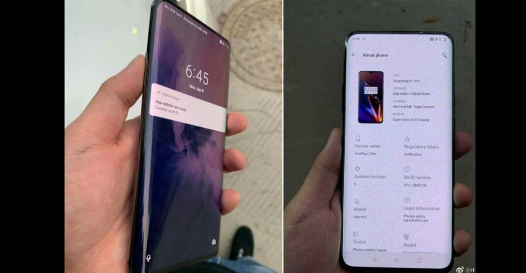 Hình ảnh OnePlus 7 Pro có thể là điện thoại 5G xuất hiện trên tay