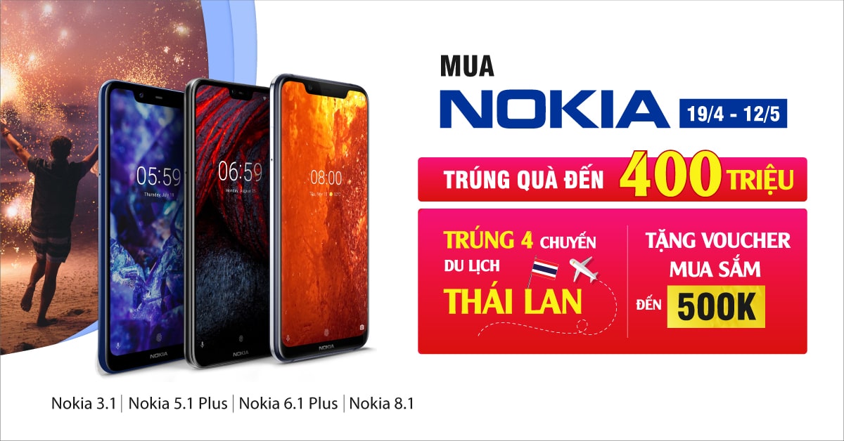 Mua Nokia, cơ hội nhận chuyến du lịch Thái Lan