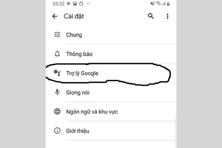 Bước 2 để sử dụng Google Assistant tiếng Việt