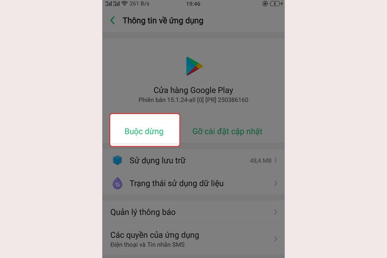 Bước 4 của quá trình cập nhật giao diện Google Play Store