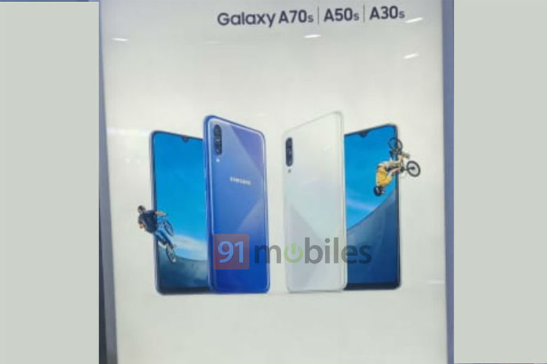 Galaxy A70s Ấn Độ sắp ra mắt, được phát hiện trên cùng poster với Galaxy A30s và A50s