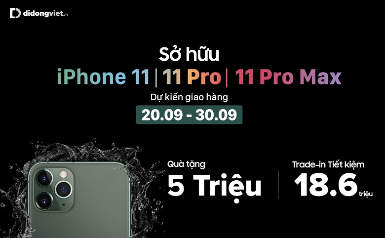 Trade in lên đời iPhone 11 mới nhận nhiều ưu đãi hấp dẫn tại Di Động Việt