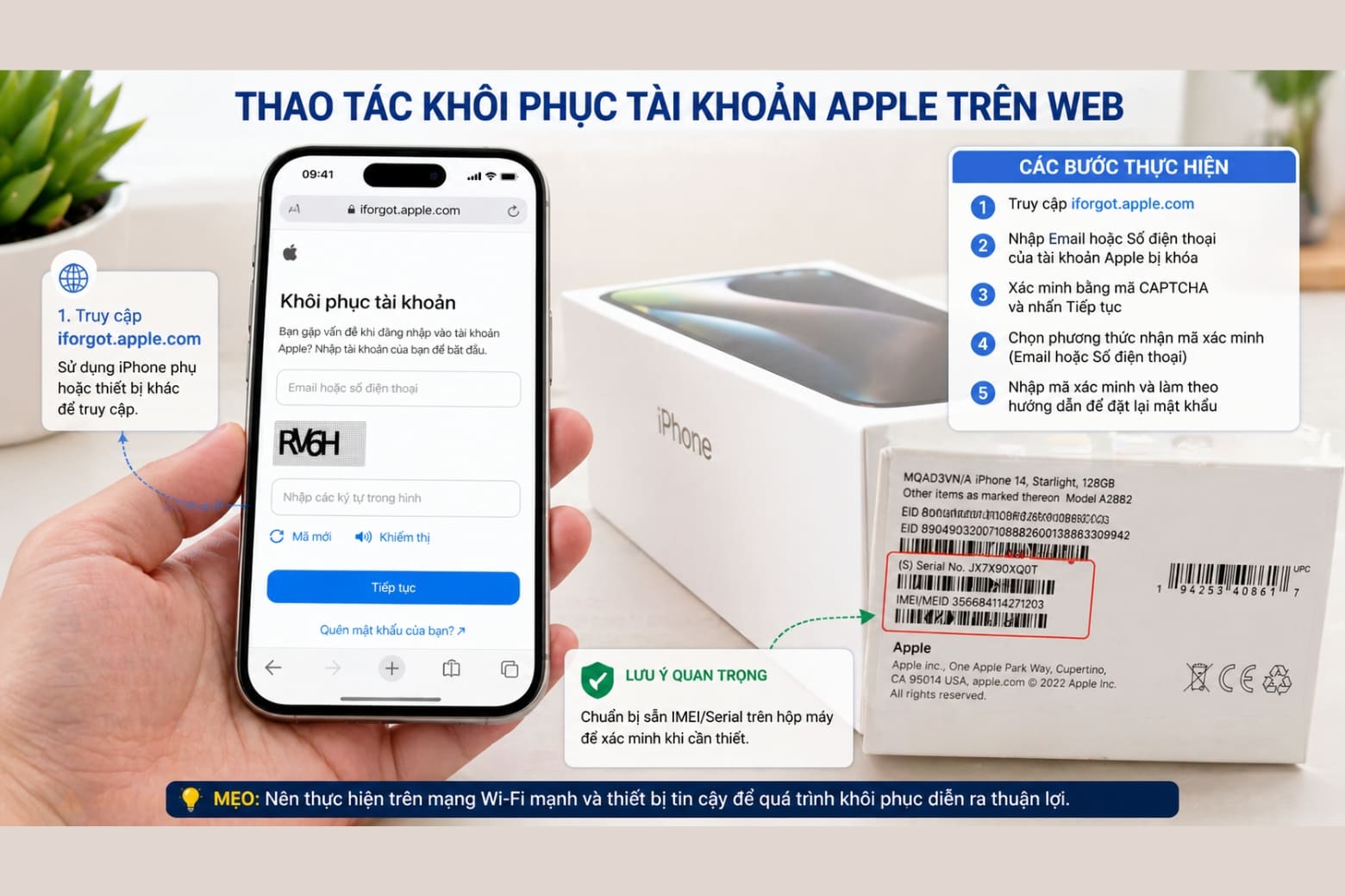 Bị khóa iCloud: Nguyên nhân, phân loại và cách xử lý chuẩn Apple 6 Yêu cầu Apple Support can thiệp mở khóa từ xa
