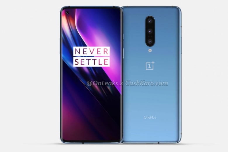 OnePlus 8 rò rỉ hình ảnh với màn hình cong và ba camera sau