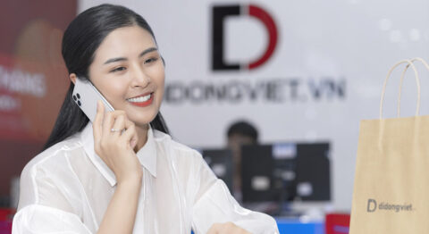 Hoa hậu Ngọc Hân chọn Di Động Việt để lên đời iPhone 11 Pro Max hoa hậu Ngọc Hân