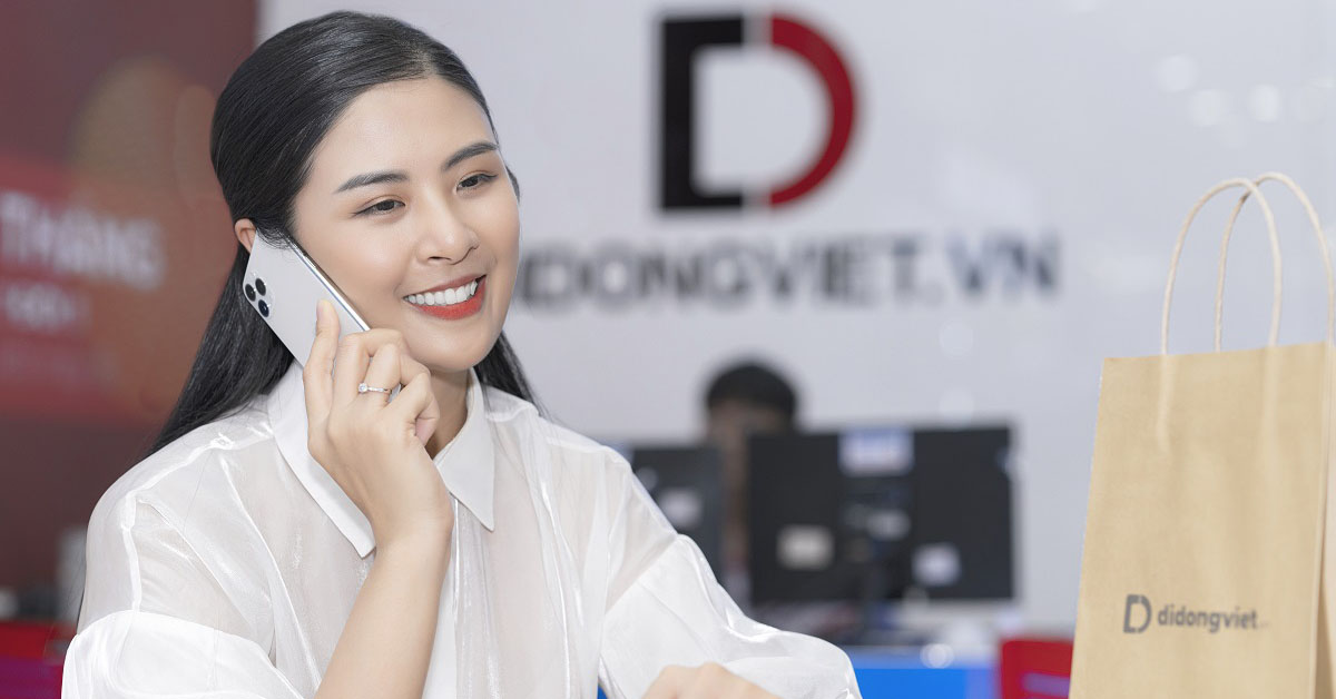 Hoa hậu Ngọc Hân chọn Di Động Việt để lên đời iPhone 11 Pro Max