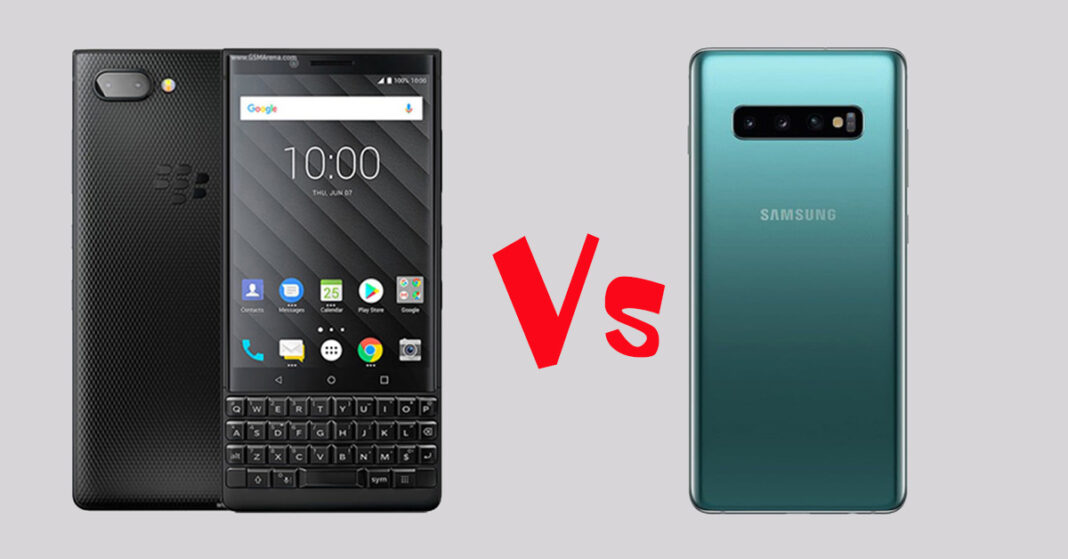 so sánh galaxy s10 với blackberry key2