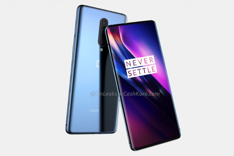 OnePlus 8 rò rỉ hình ảnh với màn hình cong và ba camera sau