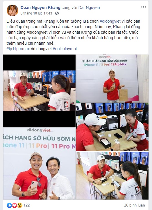 MC Nguyên Khang chia sẻ trên trang Facebook cá nhân