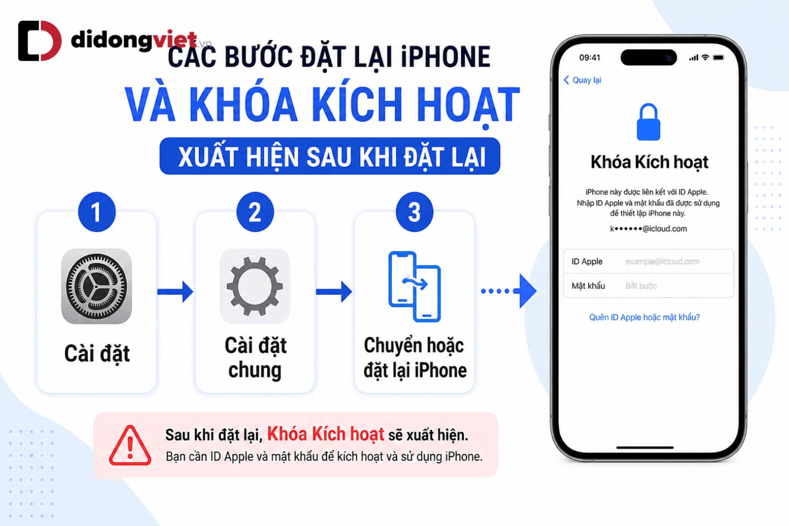 Hướng dẫn mở iPhone bị khóa iCloud từ xa an toàn, dễ thực hiện 10 iPhone bị khóa iCloud từ xa sau khi Reset