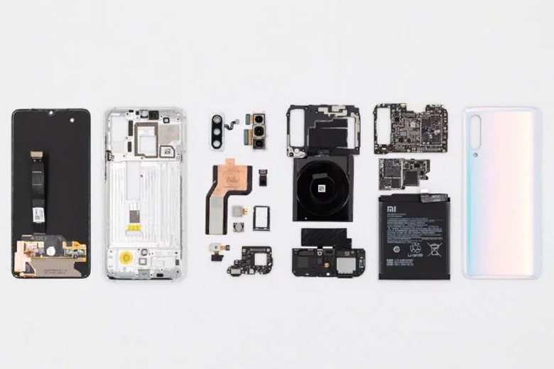 Mổ bụng Xiaomi Mi 9 Pro 5G xem nội thất bên trong của điện thoại thông minh