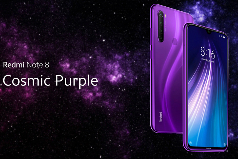 Redmi Note 8 biến thể màu sắc Cosmic Purple được ra mắt tại Ấn Độ