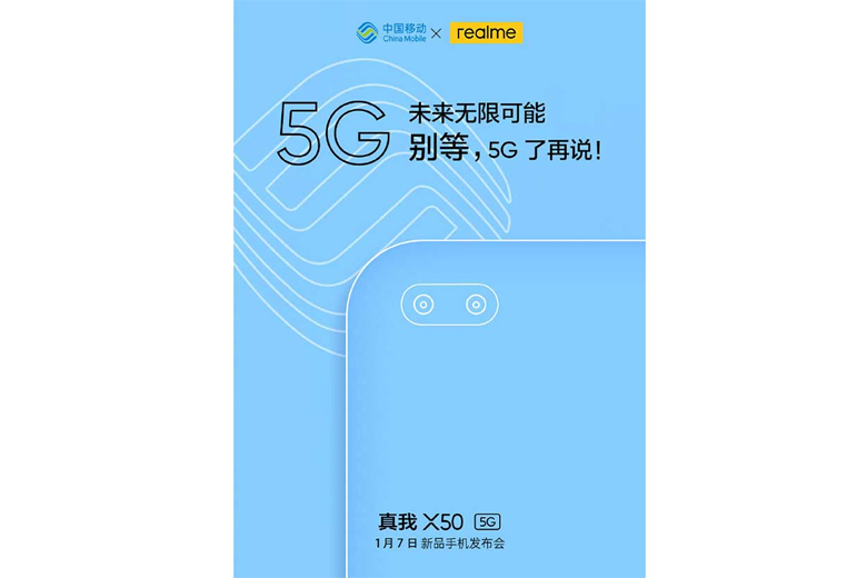 Realme X50 5G xuất hiện trong một poster chính thức, hé lộ về thiết kế